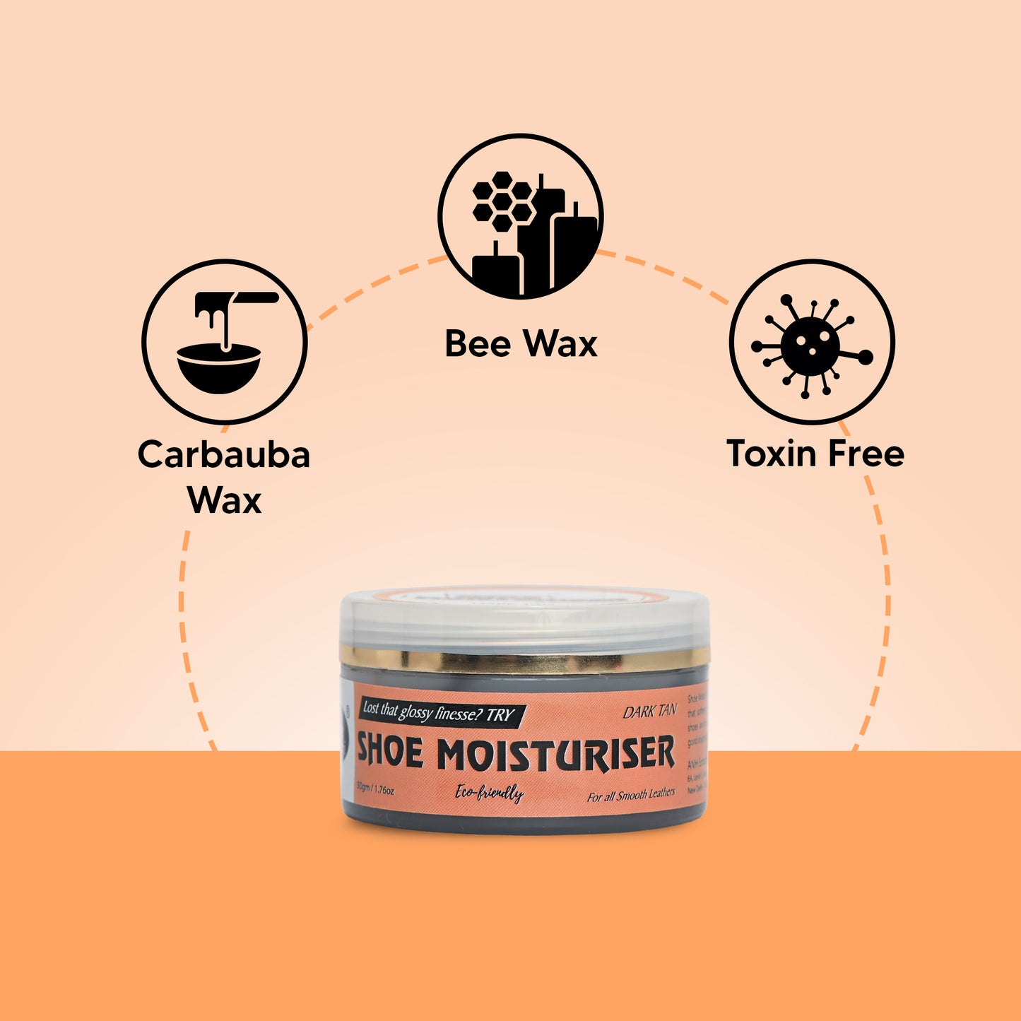 Shoe Mistri Shoe Moisturiser Cream (Dark Tan)- Suitable for Soft Leathers