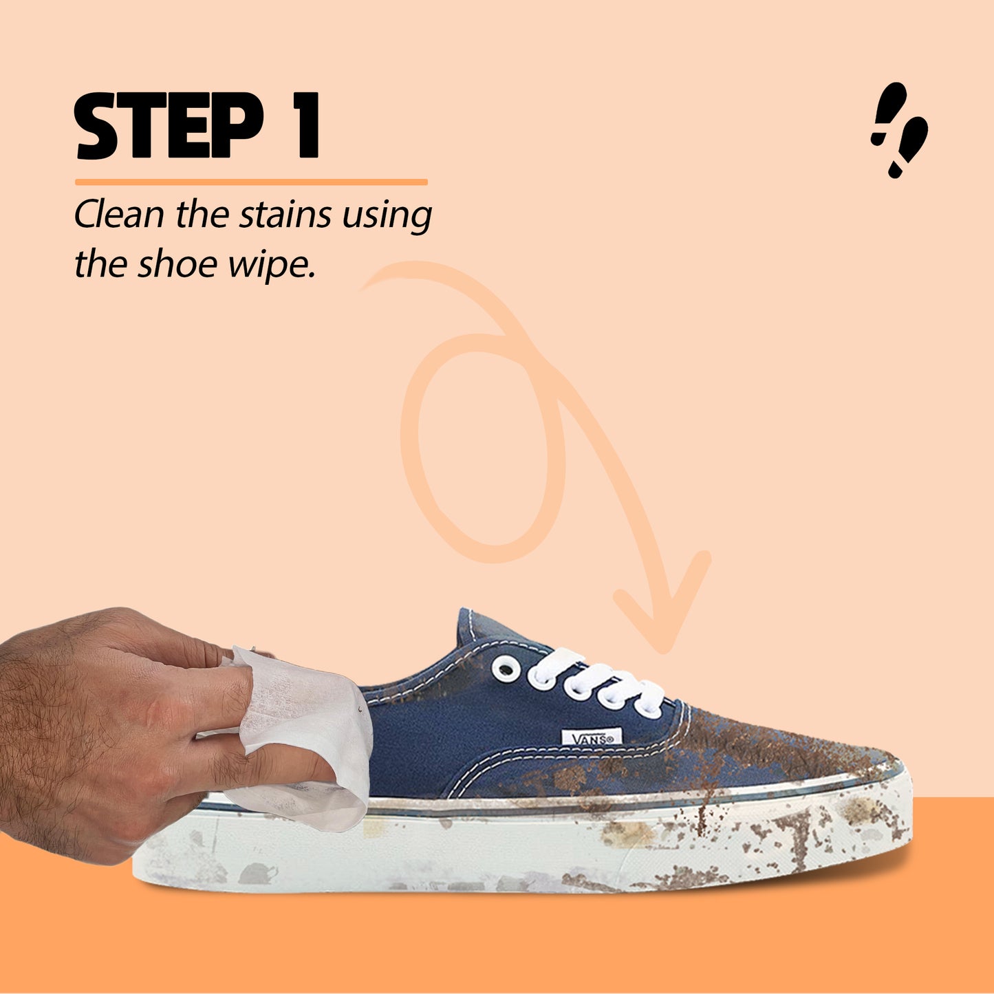 Shoe Mistri Shoe Cleaner (2 Wipes) and Navy Blue Renovator
