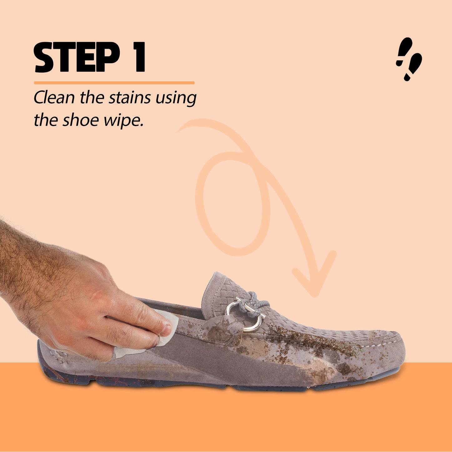Shoe Mistri Shoe Cleaner (2 Wipes) and Light Brown Renovator