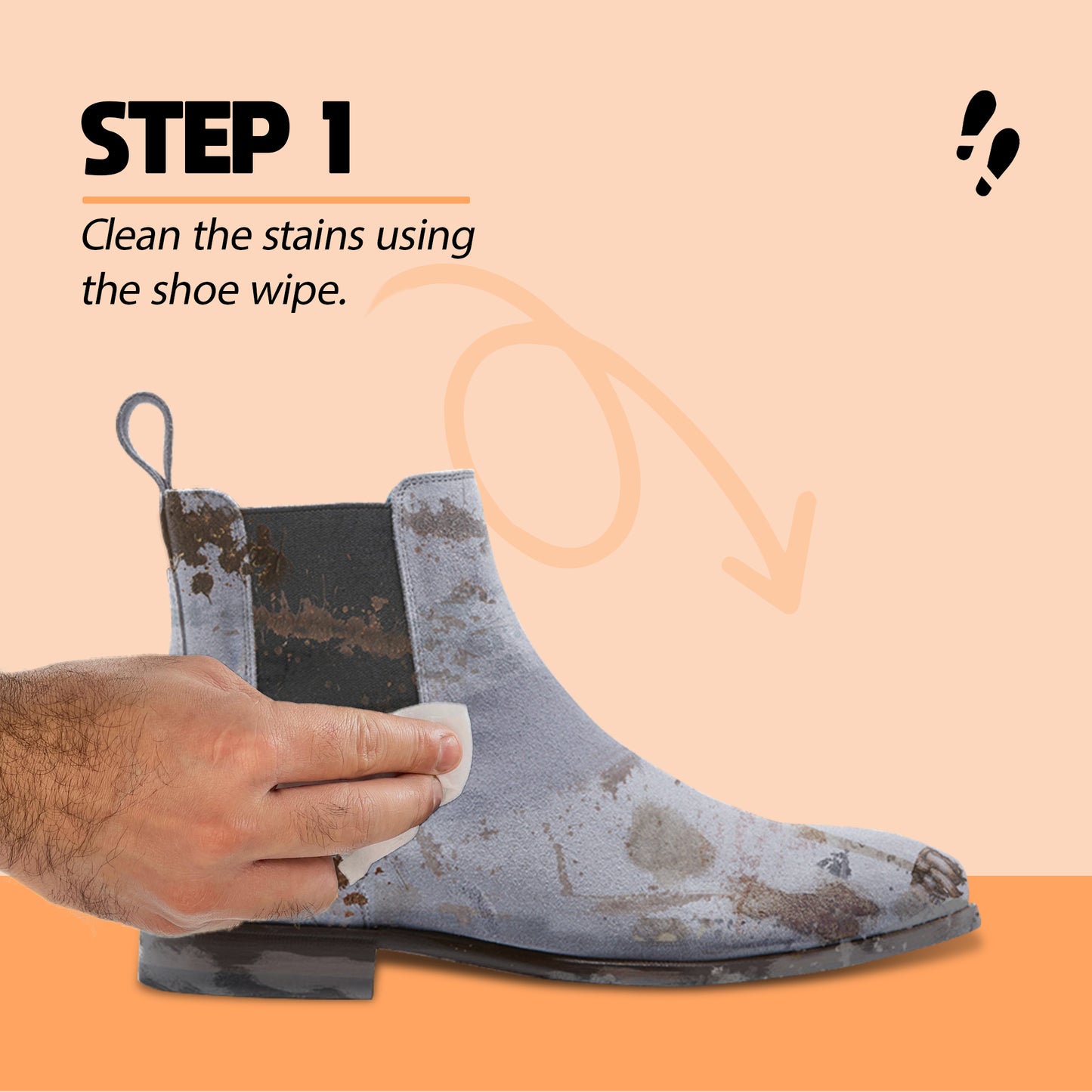 Shoe Mistri Shoe Cleaner (2 Wipes) and Grey Renovator