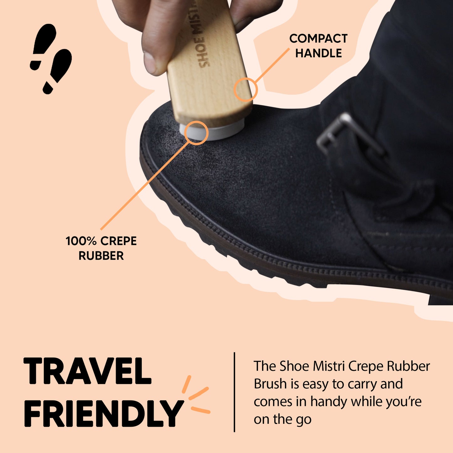 Shoe Mistri Shoe Brush Suitable for Polishing (Suede Brush)