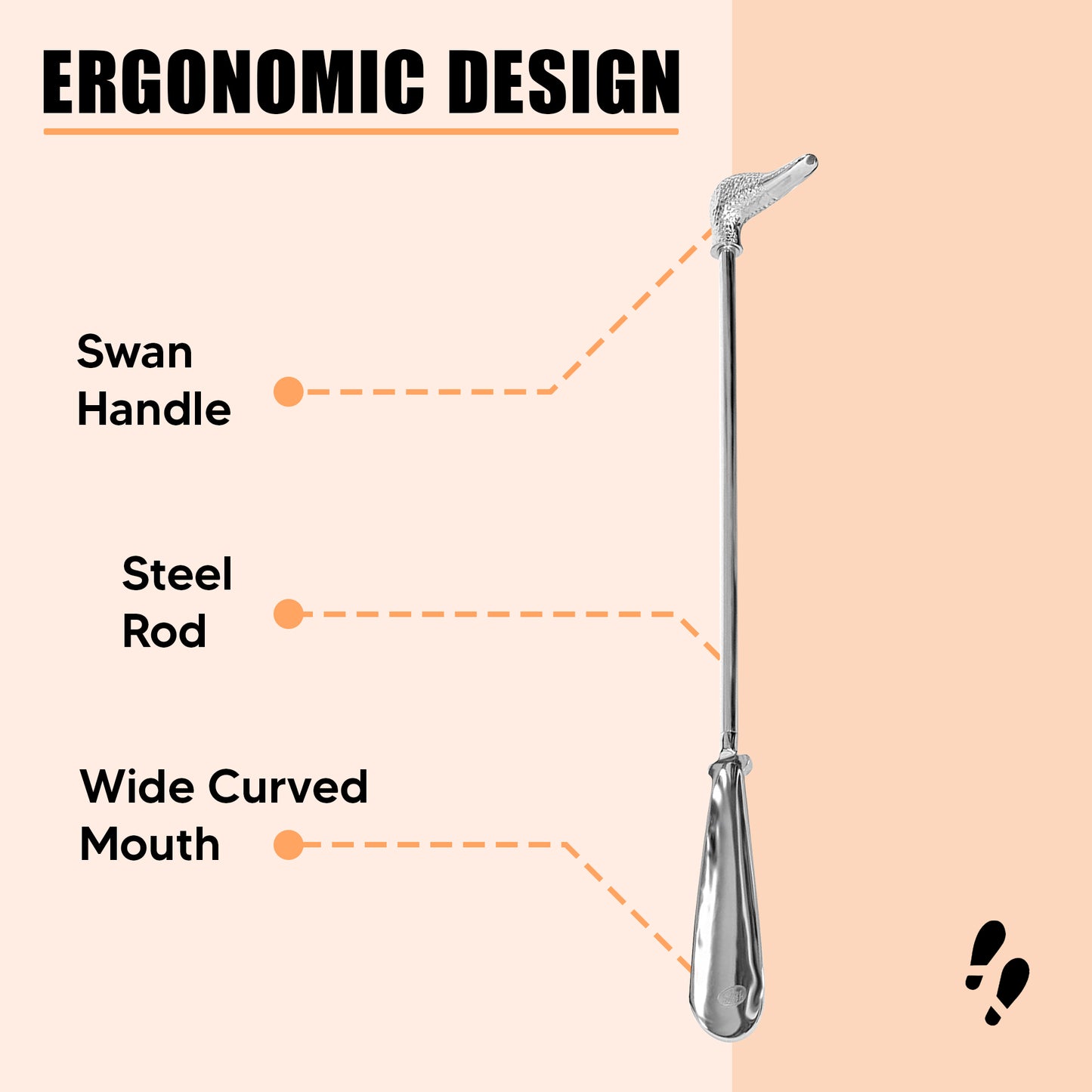 Shoe Mistri Aluminium Swan Shoe Horn