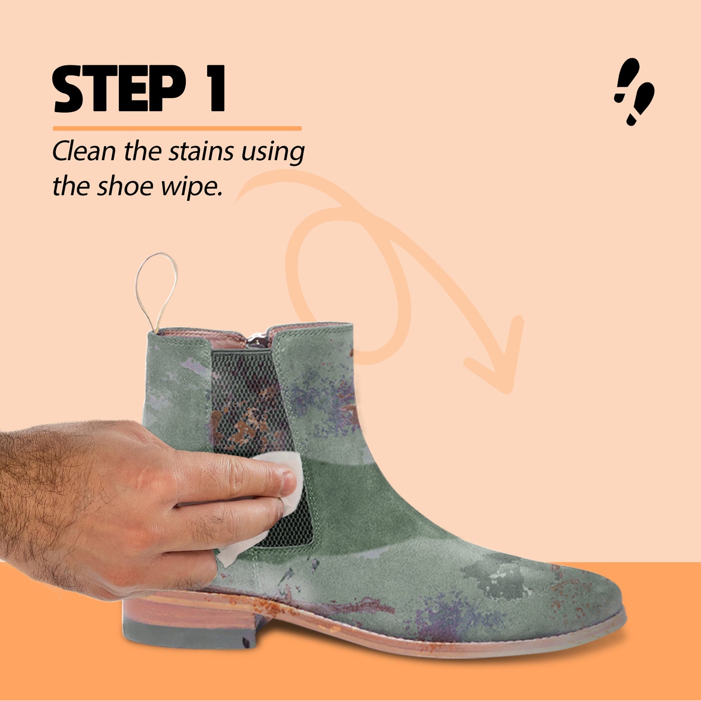 Shoe Mistri Shoe Cleaner (2 Wipes) and Olive Green Renovator