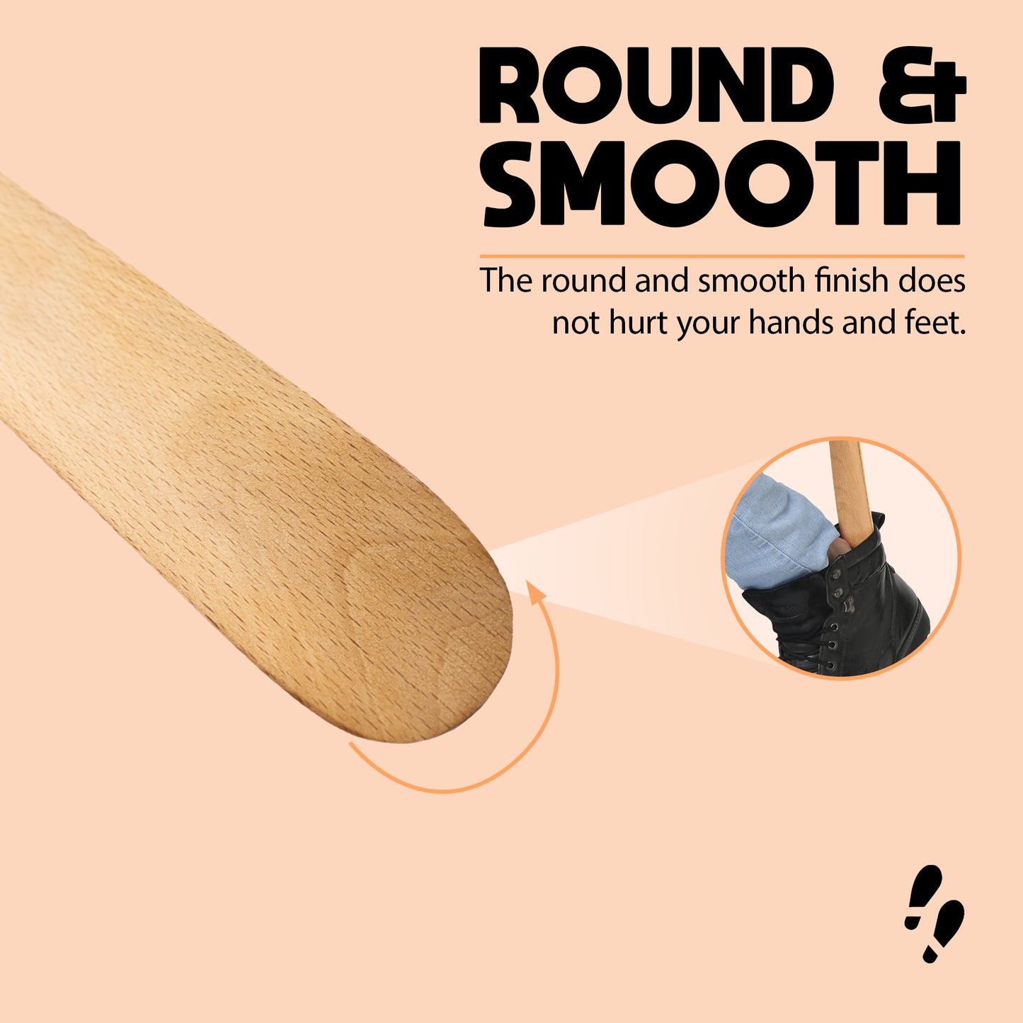 Shoe Mistri Shoe Horn for Men & Women | Lightweight Wooden Material I 23" (for Bag, Drawer, Home, Work, Car, Travelling etc.)