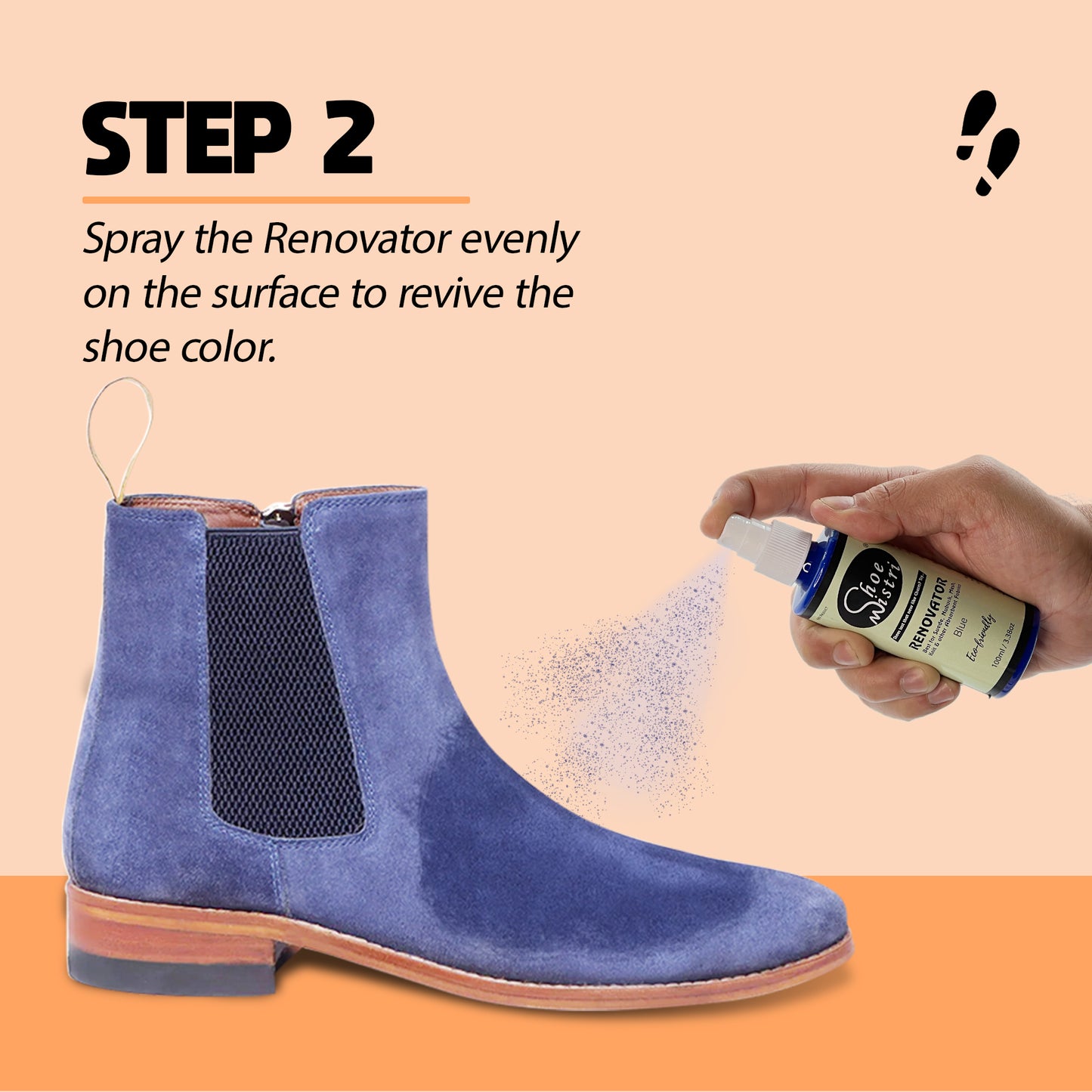 Shoe Mistri Shoe Cleaner (2 Wipes) and Blue Renovator