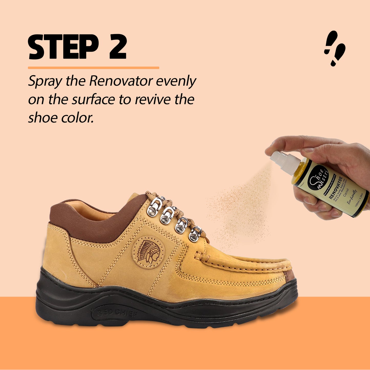 Shoe Mistri Shoe Cleaner (2 Wipes) and Camel Renovator