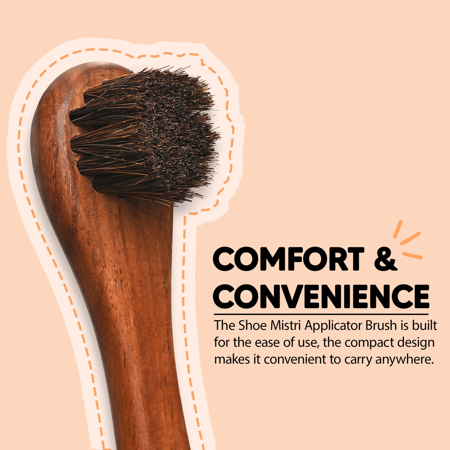 Shoe Mistri Shoe Brush Suitable for Polishing (Applicator Brush)