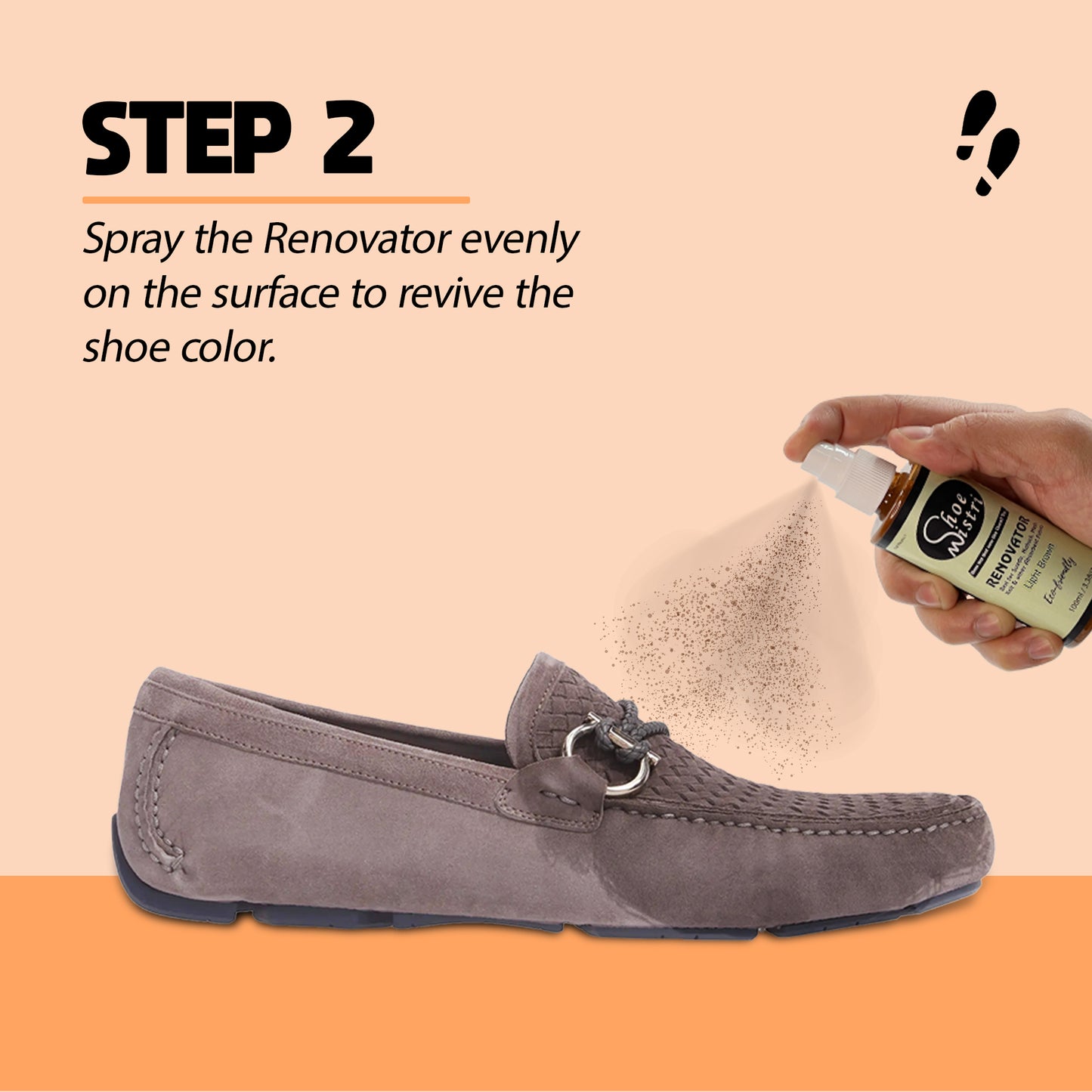 Shoe Mistri Shoe Cleaner (2 Wipes) and Light Brown Renovator