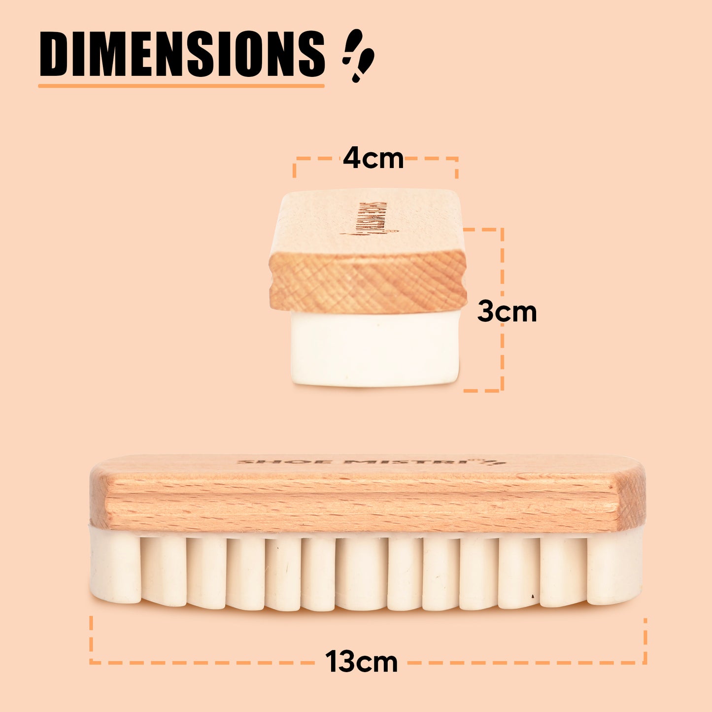 Shoe Mistri Shoe Brush Suitable for Polishing (Suede Brush)