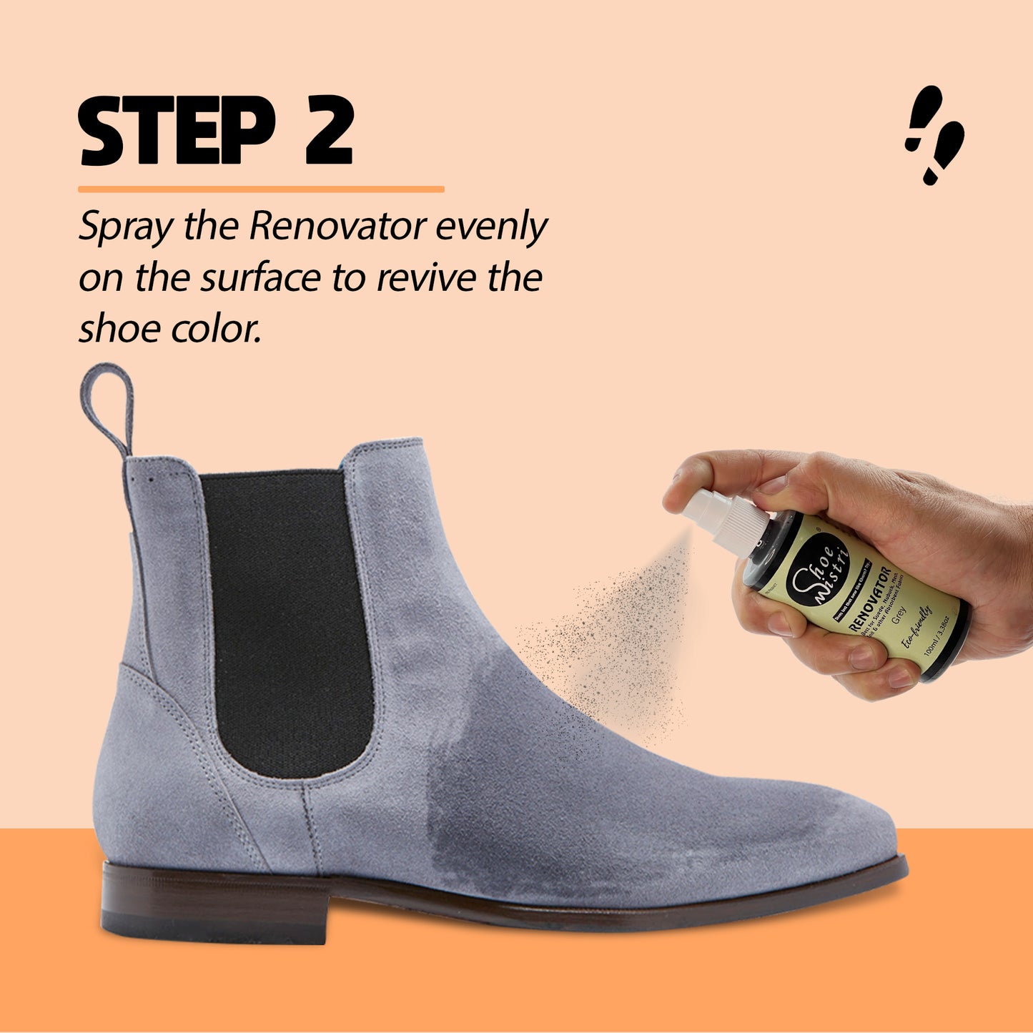 Shoe Mistri Shoe Cleaner (2 Wipes) and Grey Renovator