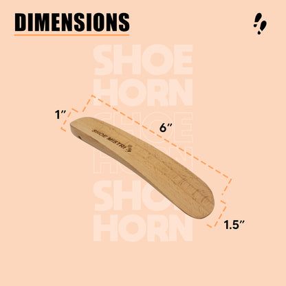 Shoe mistri Shoe Horn for Men & Women | Lightweight Wooden Material I 6" (for Bag, Drawer, Home, Work, Car, Travelling etc.)