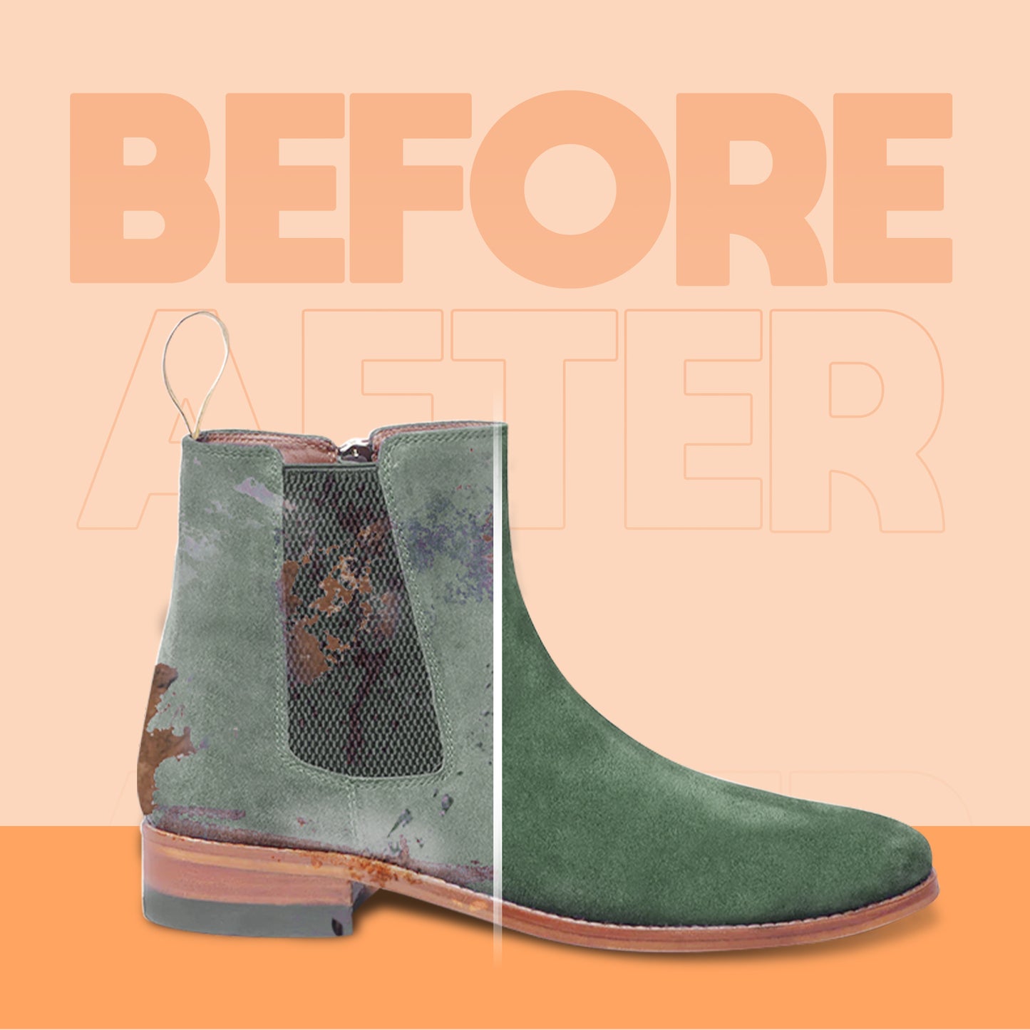 Shoe Mistri Shoe Cleaner (2 Wipes) and Olive Green Renovator