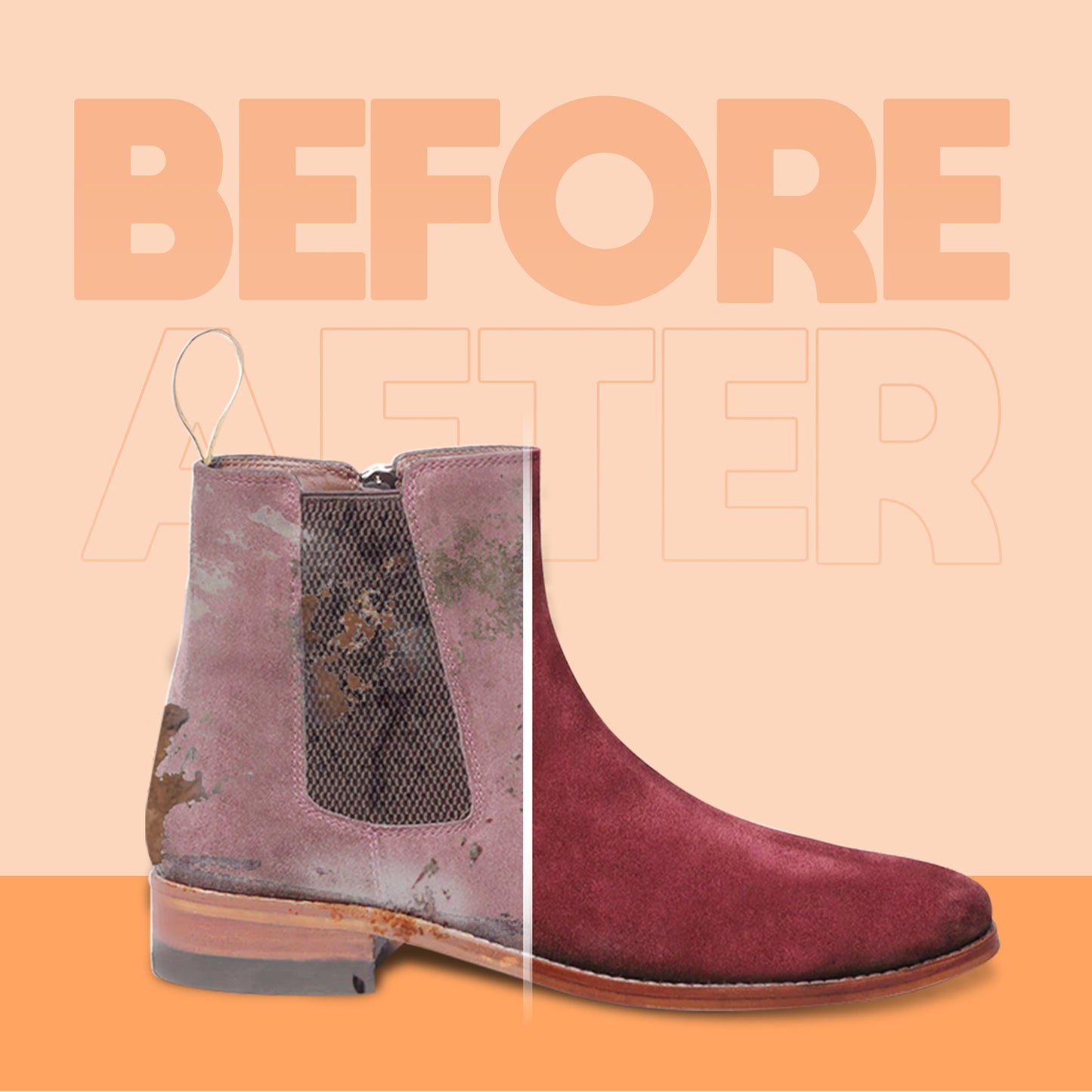 Shoe Mistri Shoe Cleaner (2 Wipes) and Maroon Renovator