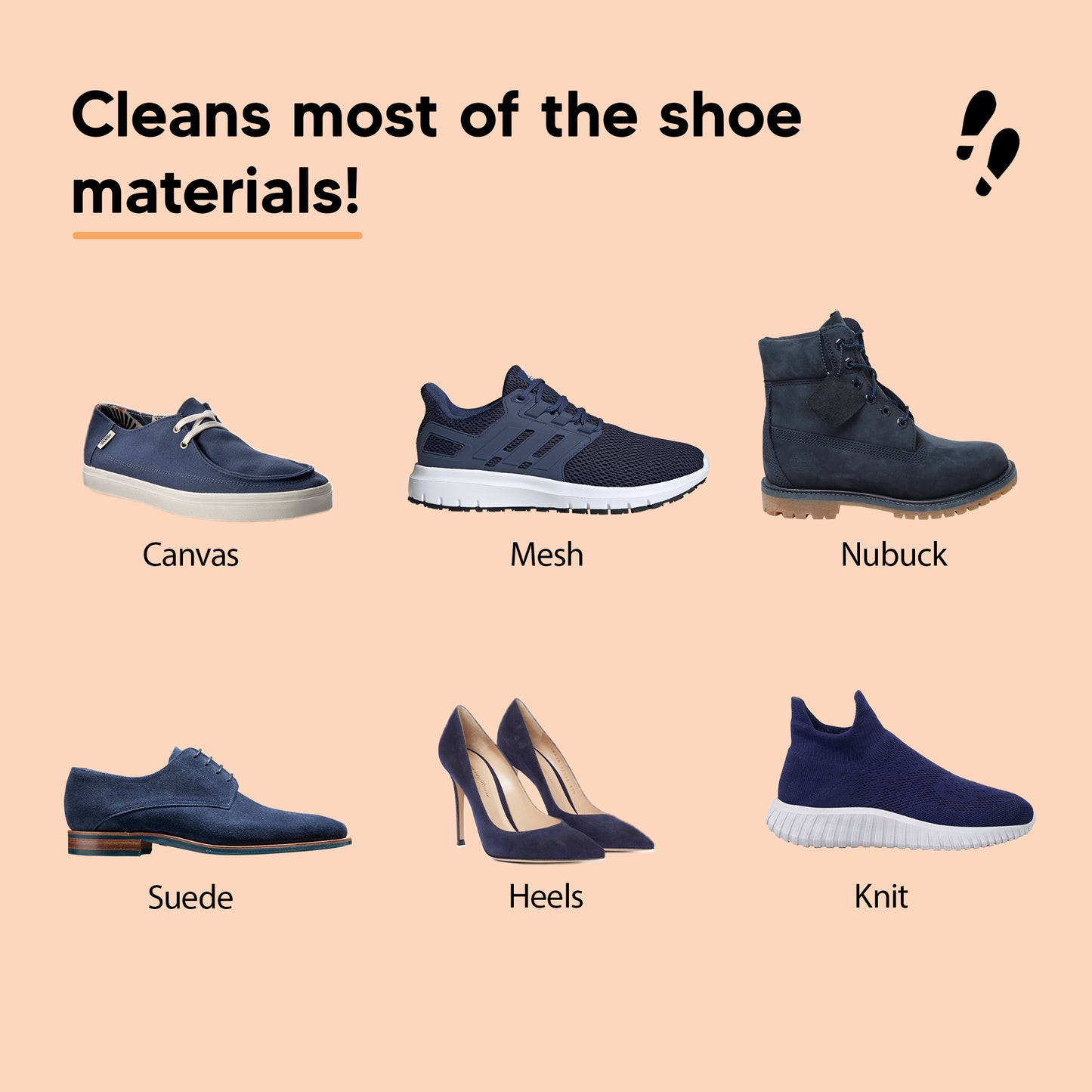 Shoe Mistri Shoe Cleaner (2 Wipes) and Navy Blue Renovator