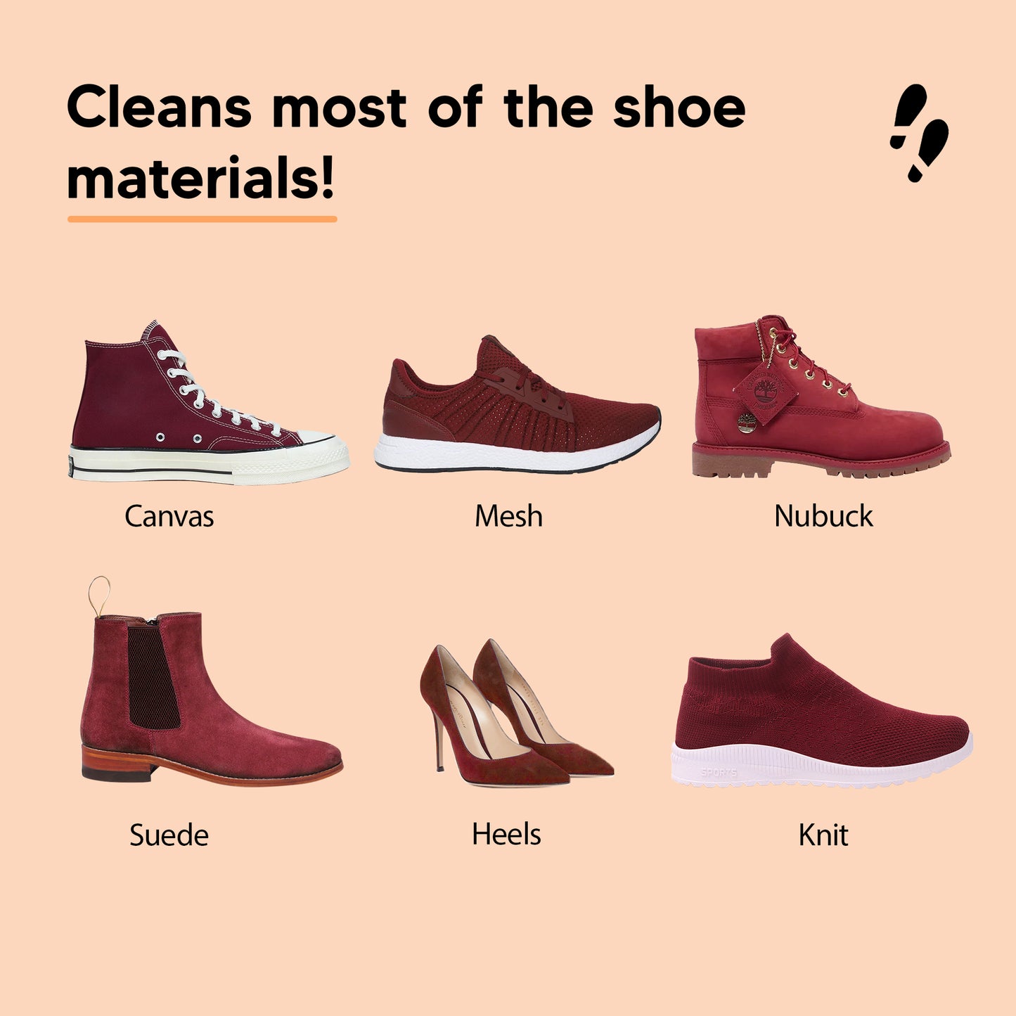 Shoe Mistri Shoe Cleaner (2 Wipes) and Maroon Renovator