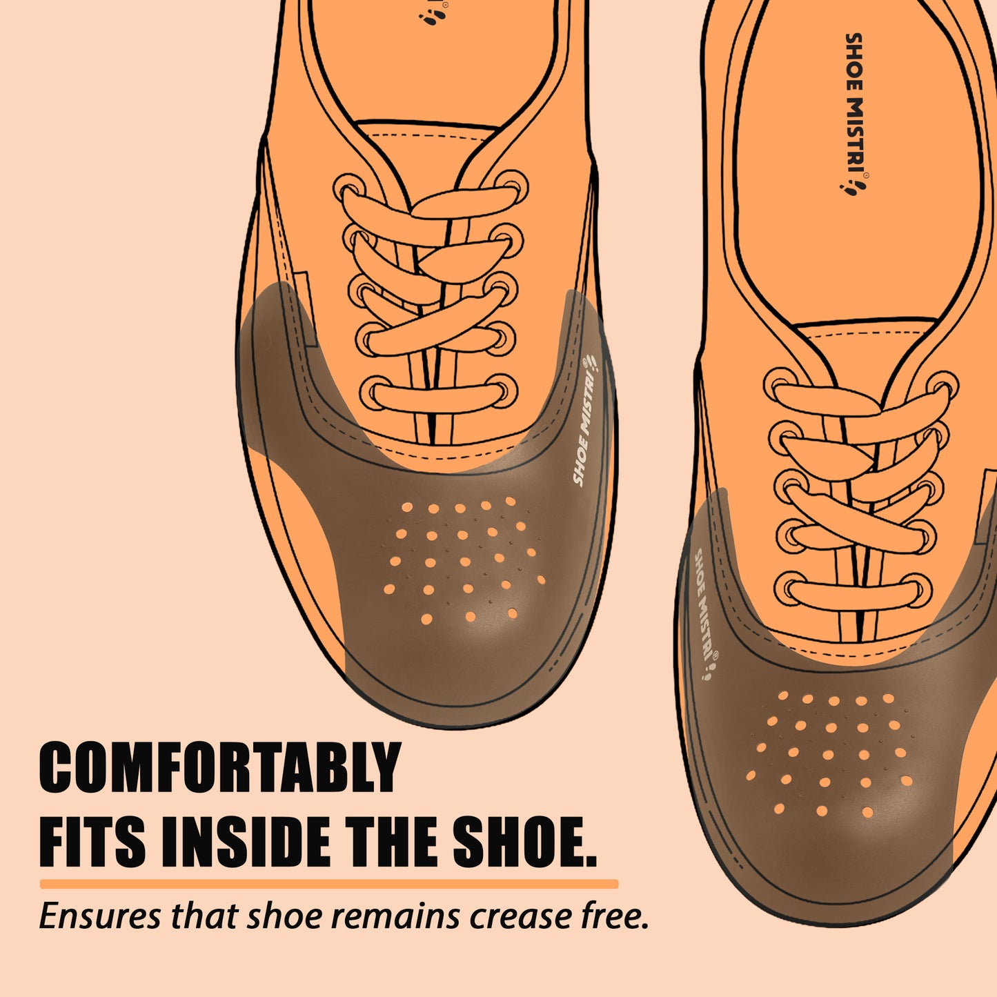 Shoe Mistri Sneaker Shoes Crease Protector, Soft Plastic Material Comfortable Shoe Protectors