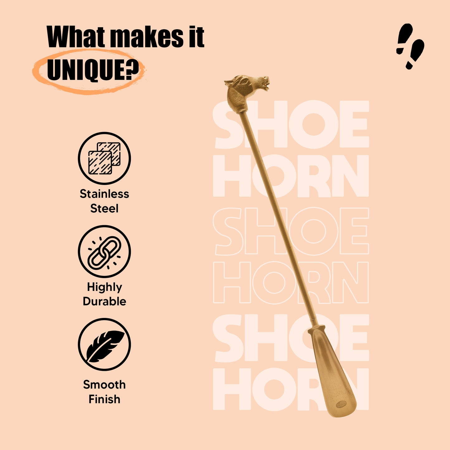 Shoe Mistri Aluminium Horse Shape Shoe Horn