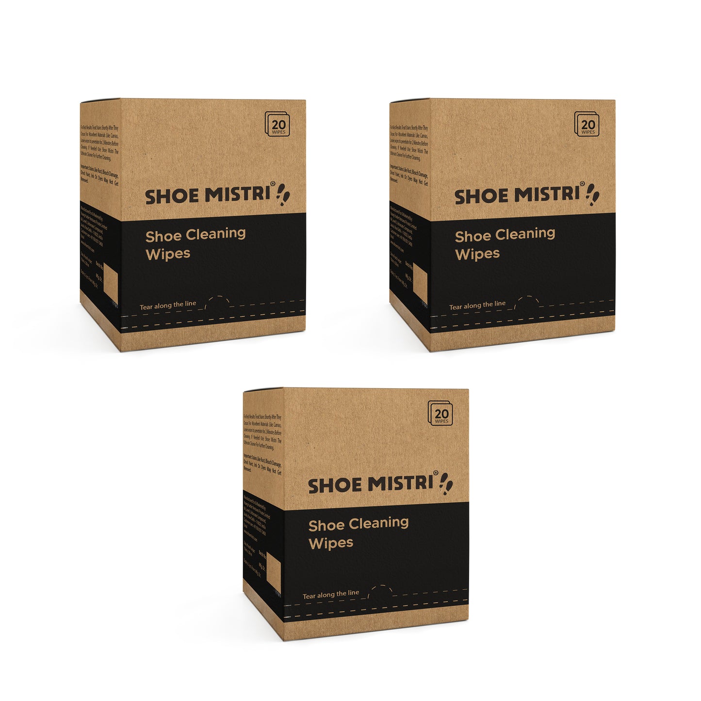 Shoe Mistri Instant Shoe Cleaning Wipes | Shoe Wipes For Quickly Remove Dirt & Stains| Suitable To Use On Leather, Suede, Nubuck, Mesh, Knit, Nylon, PU, Canvas, & Absorbent and Non-Absorbent Material