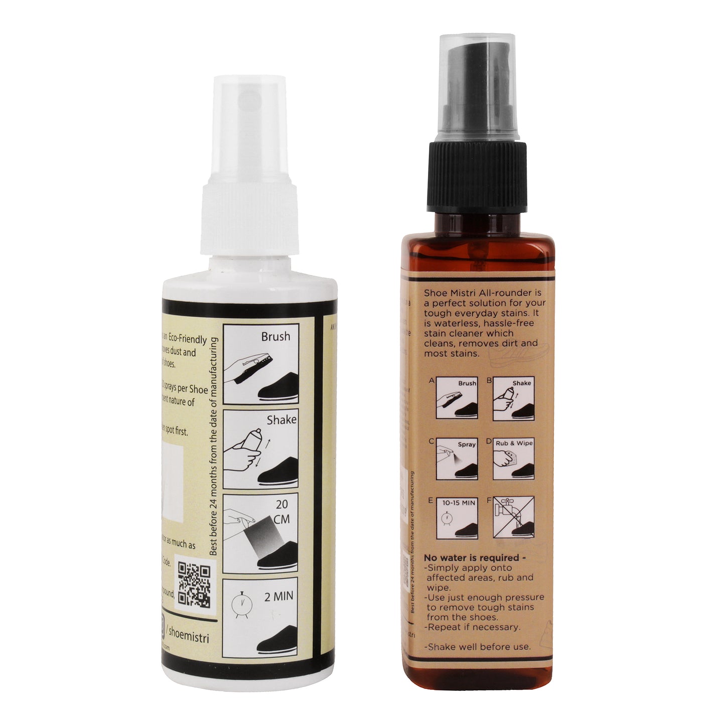Shoe Mistri All Rounder Cleaner and Renovator (Natural) Combo -Best for Suede,Nubuck,Canvas,Knit and most other absorbent Fabrics