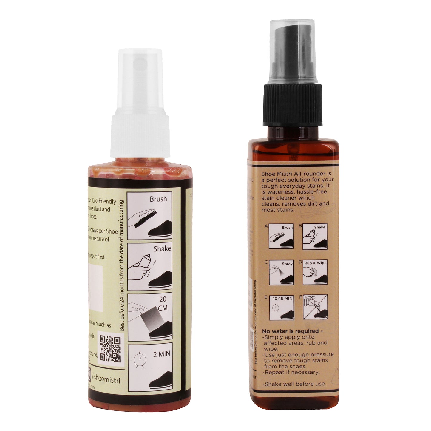 Shoe Mistri All Rounder Cleaner and Renovator (Tan) Combo