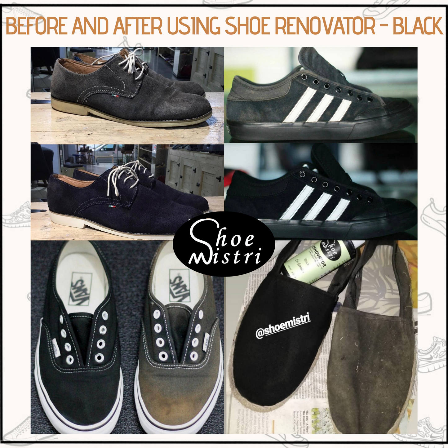 Shoe Mistri All Rounder Cleaner and Renovator (Black) Combo