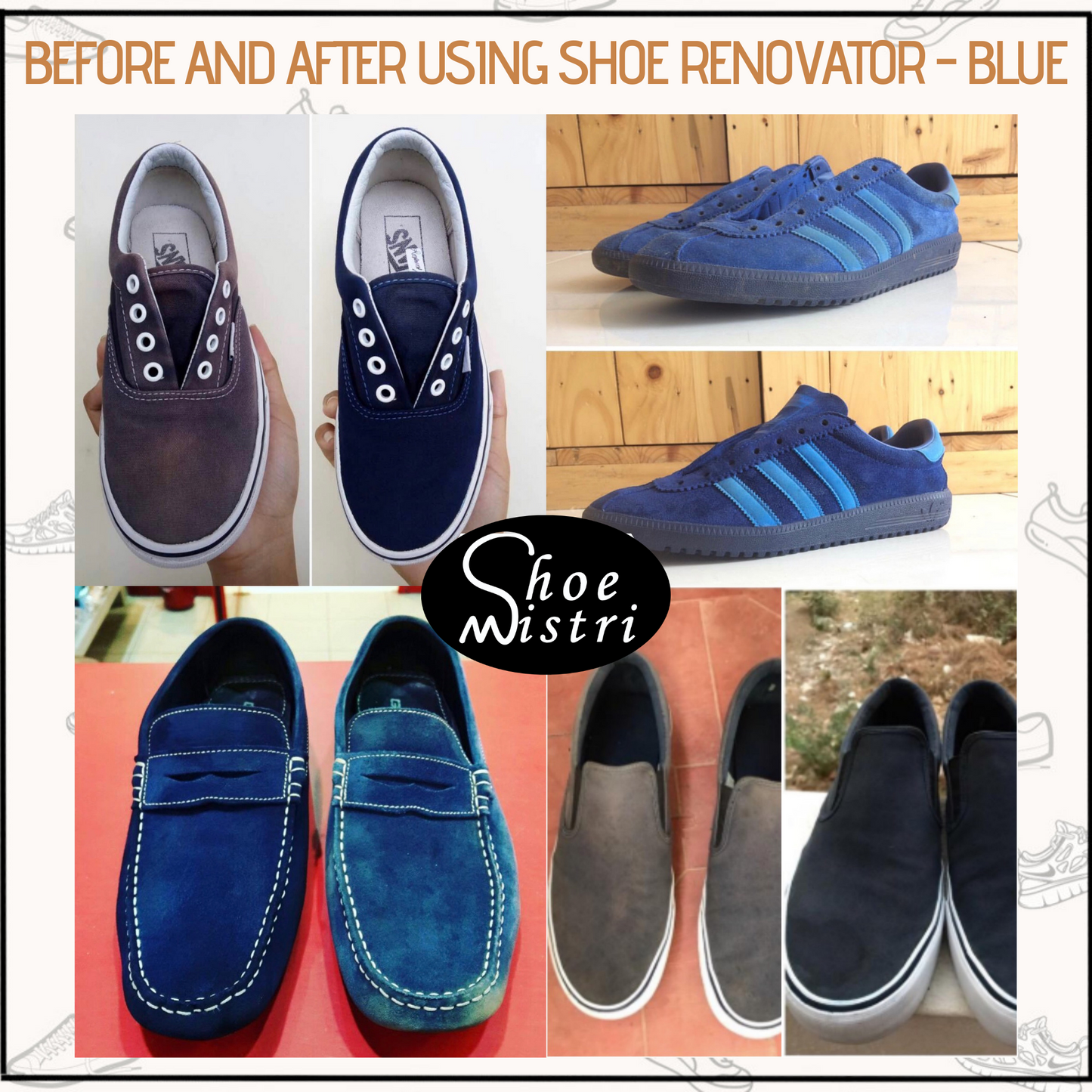 Shoe Mistri All Rounder Cleaner and Renovator (Blue) Combo