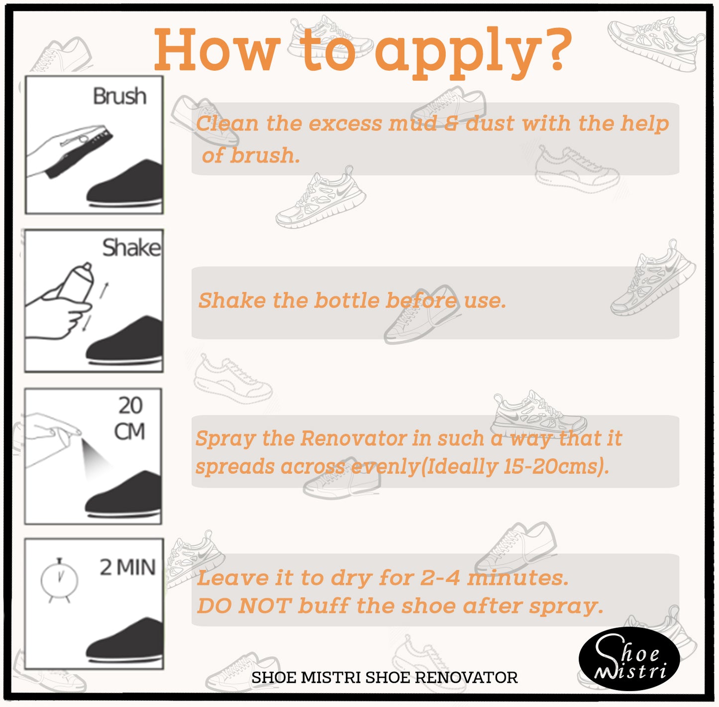 Shoe Mistri Shoe Cleaning Kit (Shoe Renovator, Shoe Shampoo - Natural)
