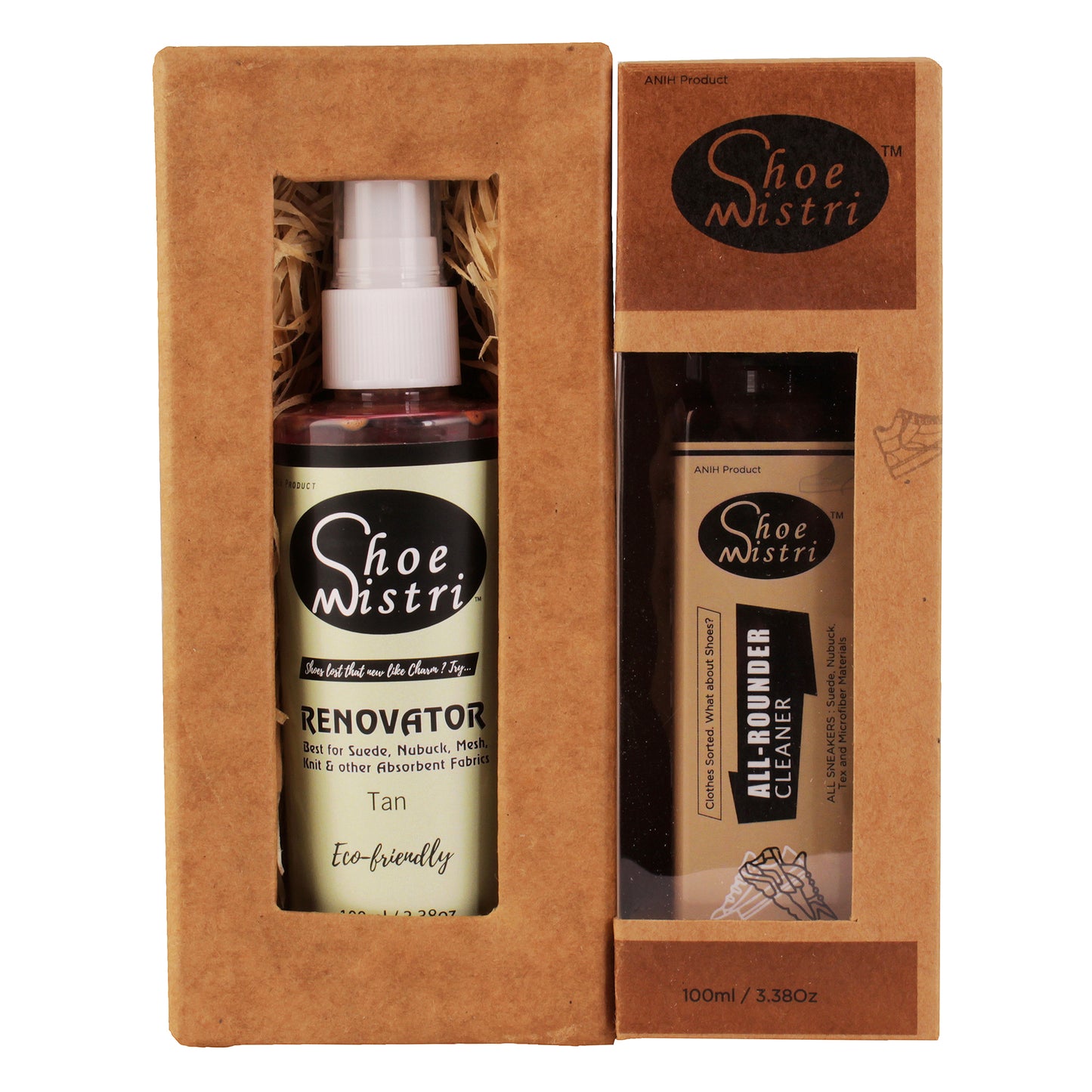 Shoe Mistri All Rounder Cleaner and Renovator (Tan) Combo