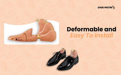 Shoe Mistri Premium Adjustable Wooden Shoe Trees for Sneakers, Shoes & Boots | Shaping and Crease Prevention