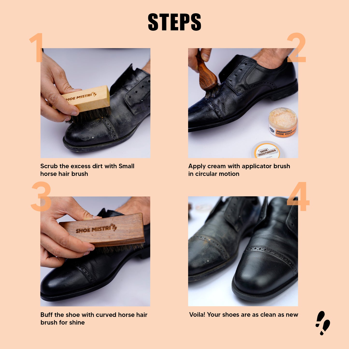Shoe Mistri Shoe Moisturiser (Dark Brown)- Suitable for Soft Leathers