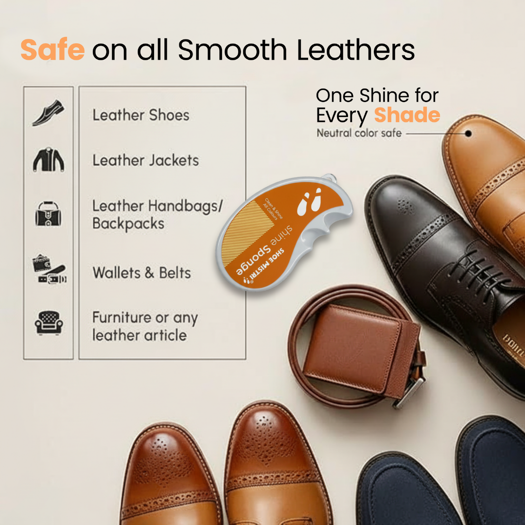 Shoe Mistri Shine Sponge – Instant Neutral Shoe Shiner