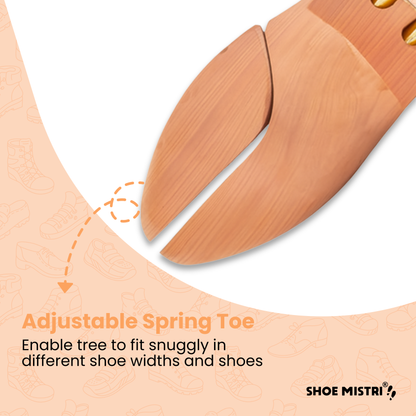 Shoe Mistri Premium Adjustable Wooden Shoe Trees for Sneakers, Shoes & Boots | Shaping and Crease Prevention