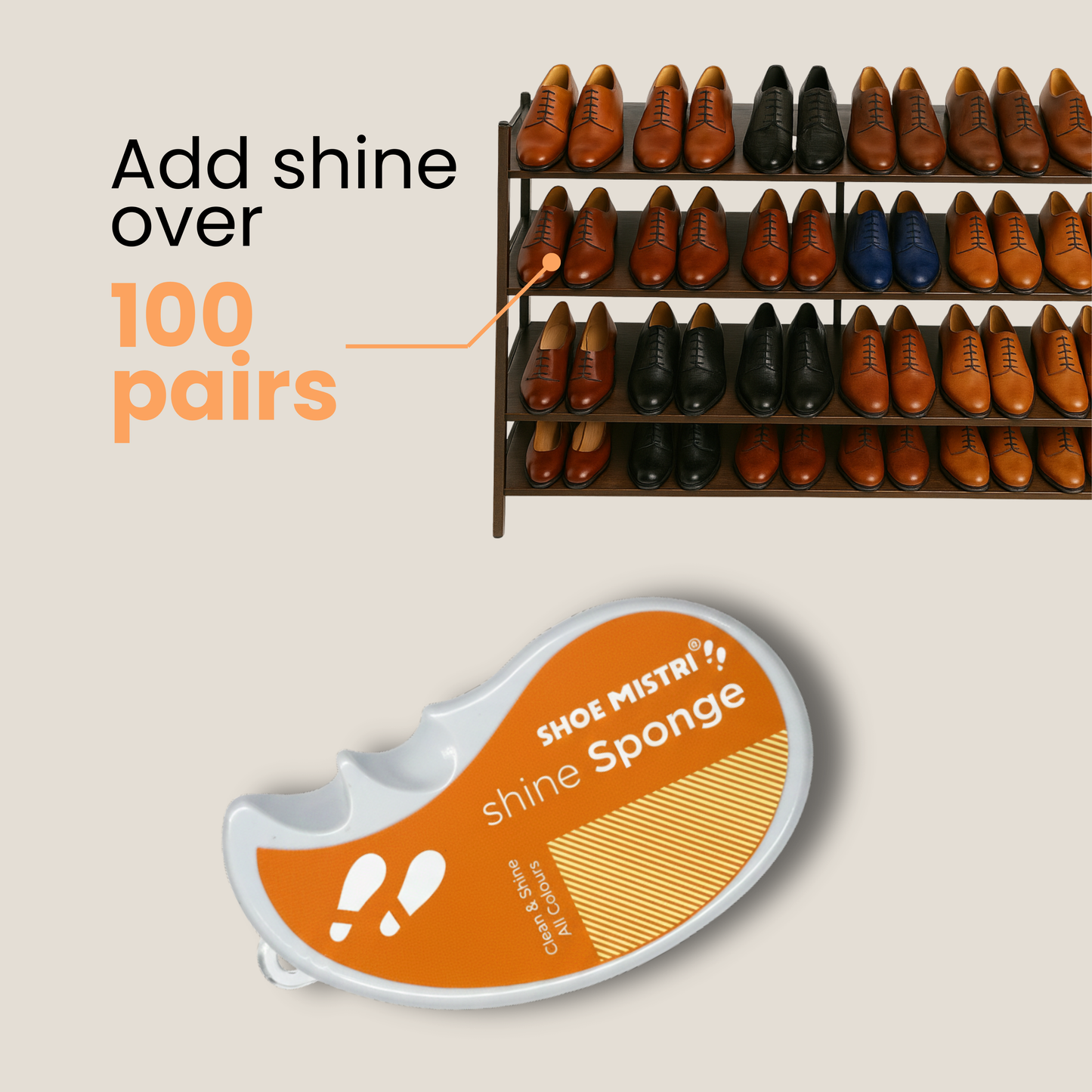 Shoe Mistri Shine Sponge – Instant Neutral Shoe Shiner