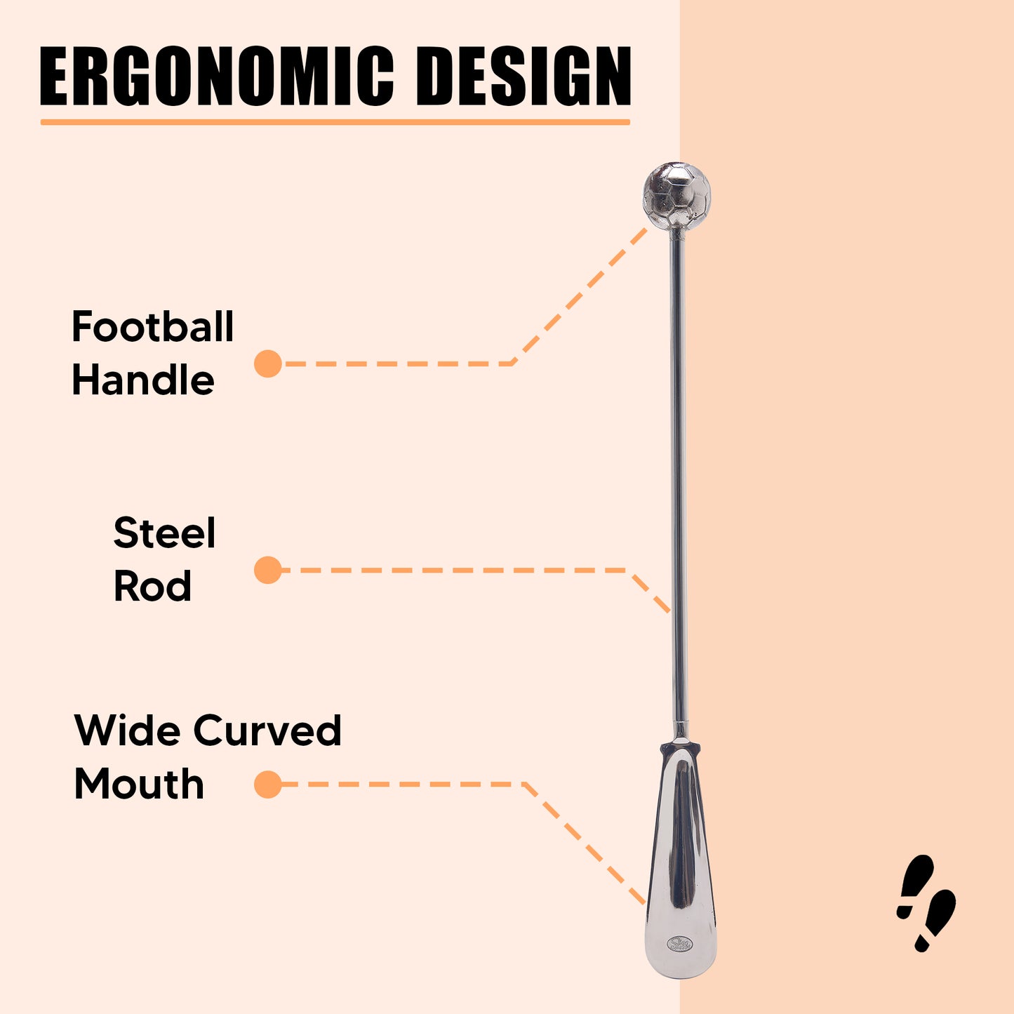 Shoe Mistri Aluminium Football Shape Shoe Horn