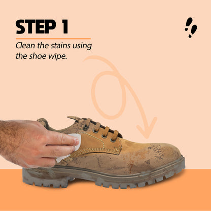 Shoe Mistri Shoe Cleaner (2 Wipes) and Khaki Renovator