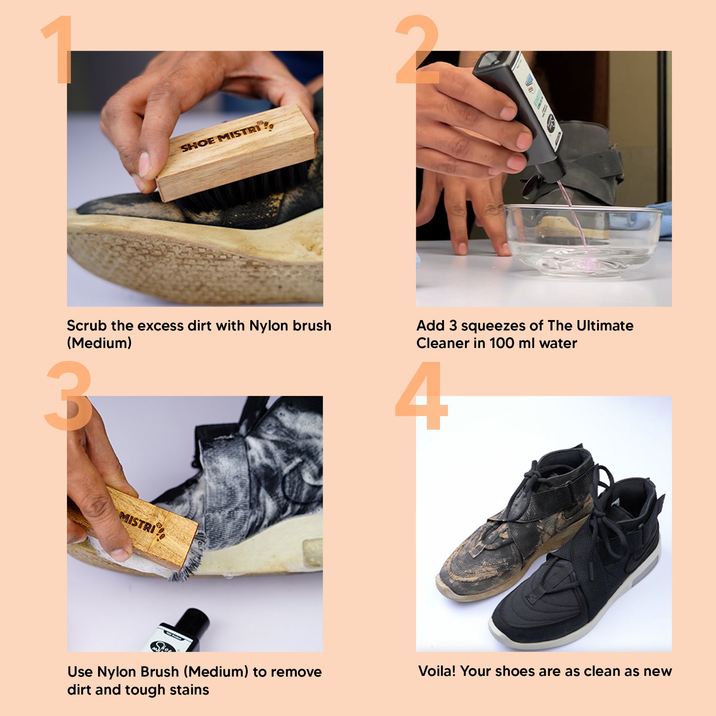 Shoe Mistri  Hand Crafted Nylon Brush (Medium)