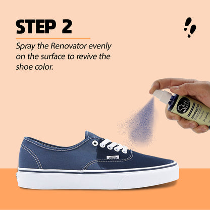 Shoe Mistri Shoe Cleaner (2 Wipes) and Navy Blue Renovator