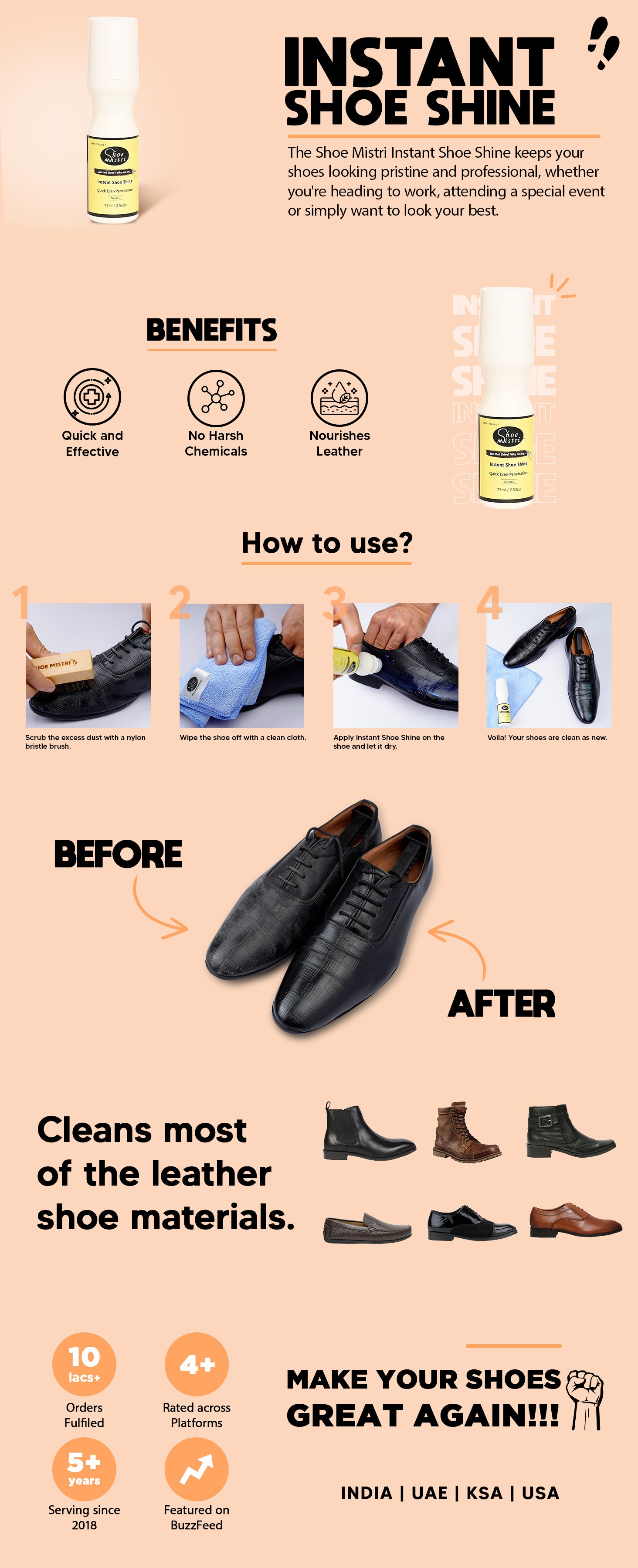 Instant on sale shoe polish