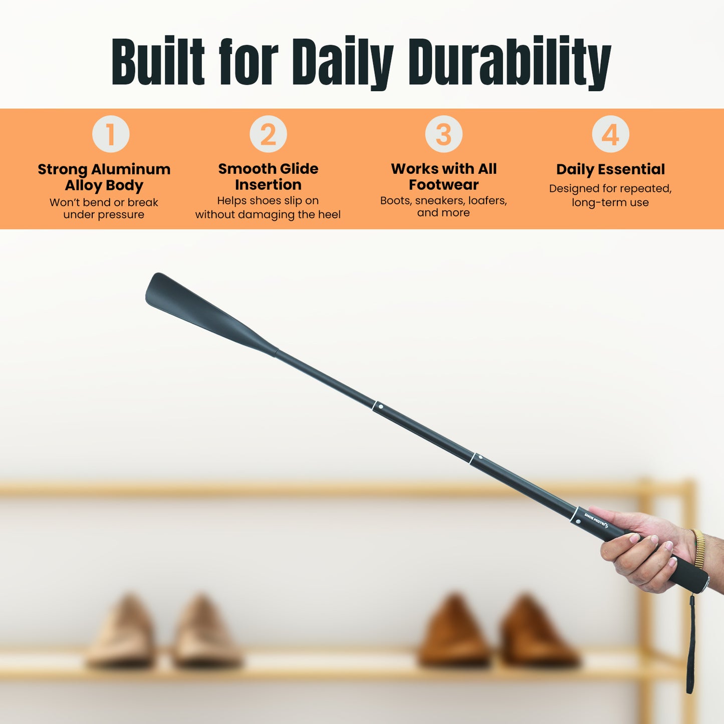 Shoe Mistri Telescopic Metal Shoe Horn