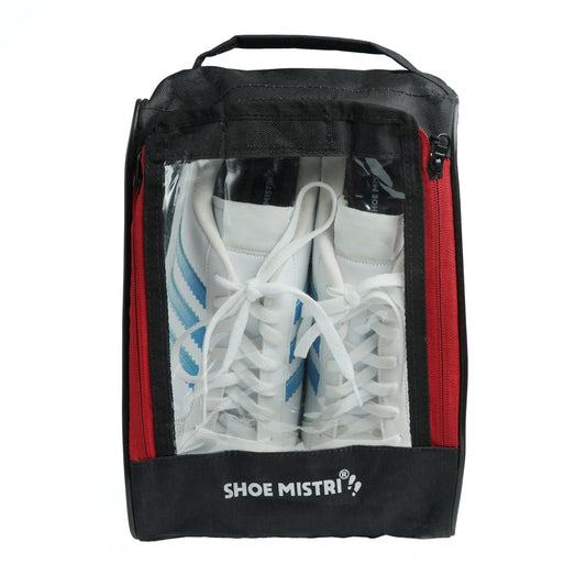 Shoe Mistri Golf Shoe Bag (Red Zip)