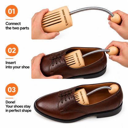 Shoe Mistri Premium Wooden Shoe Trees for Sneakers, Shoes & Boots | Shaping and Crease Prevention