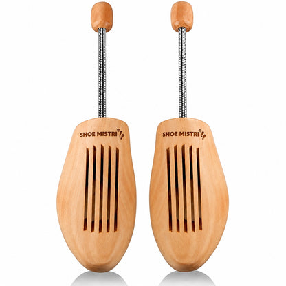 Shoe Mistri Premium Wooden Shoe Trees for Sneakers, Shoes & Boots | Shaping and Crease Prevention
